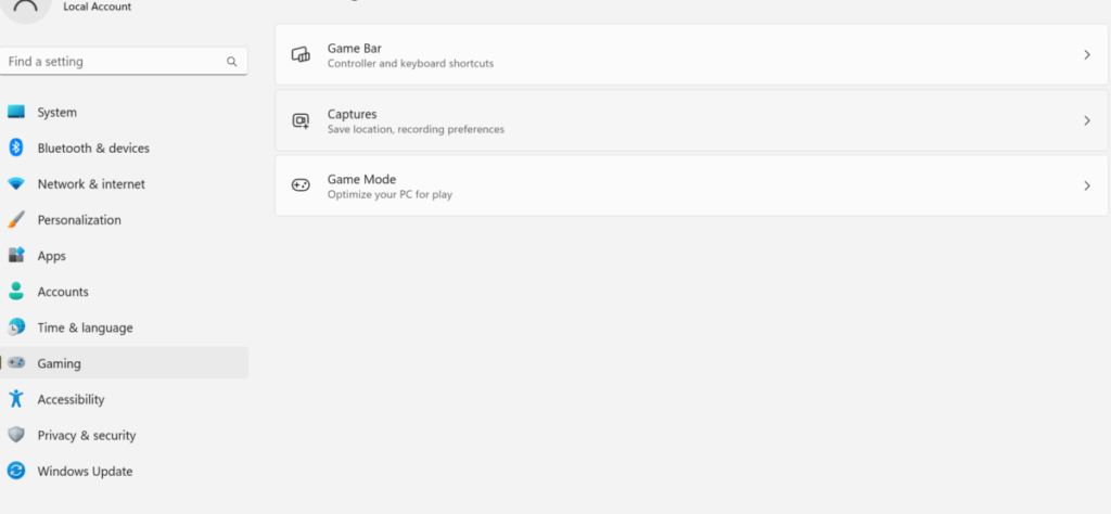 go to setting and click game settings