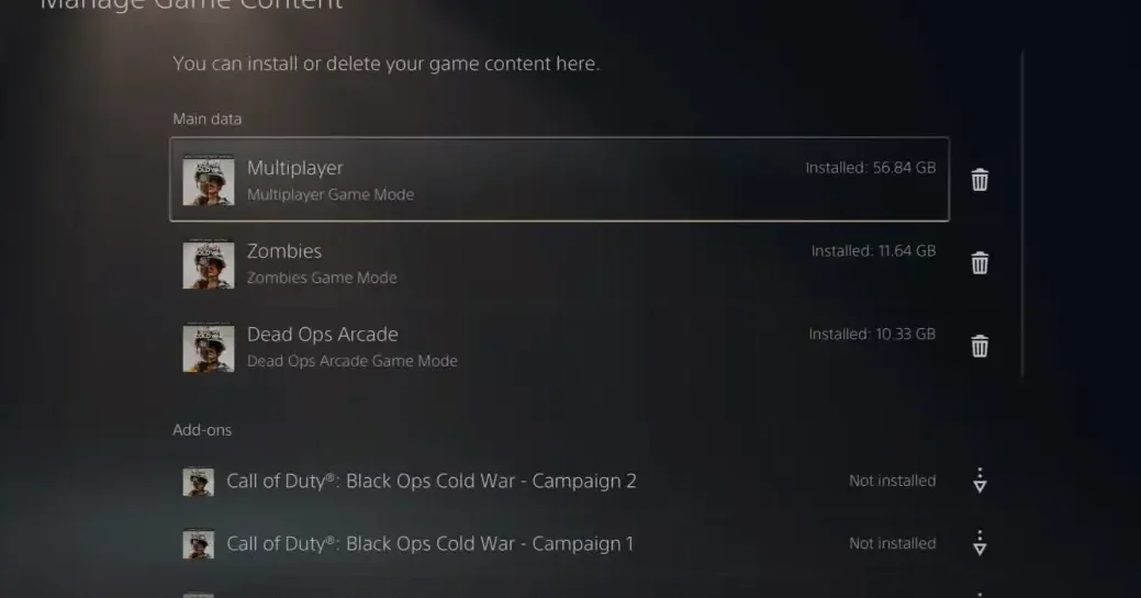 Select DLC Content